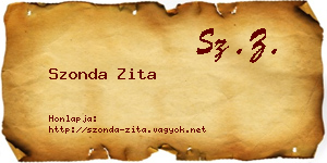 Szonda Zita névjegykártya