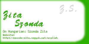 zita szonda business card